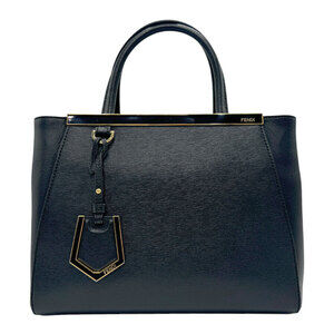 Fendi Toujours Shoulder Bag Handbag Black Leather